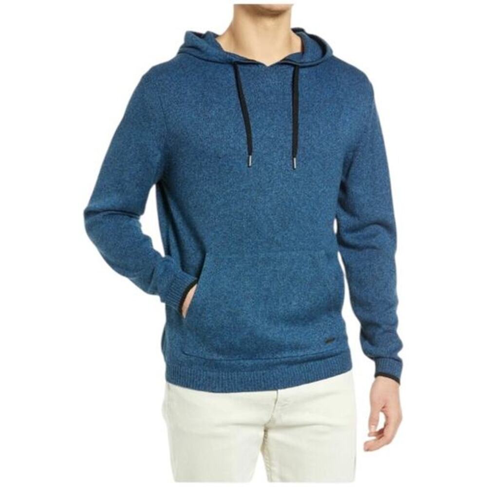 Rodd & Gunn Mens Kingsley Park Sweater XL Cobalt Blue Hooded Drawstring Kangaroo